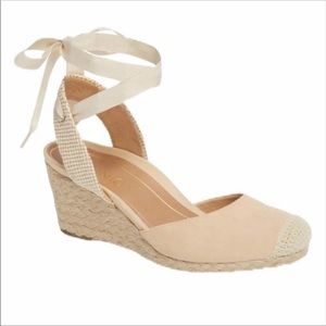 Vionic Beige Wedge Espadrilles